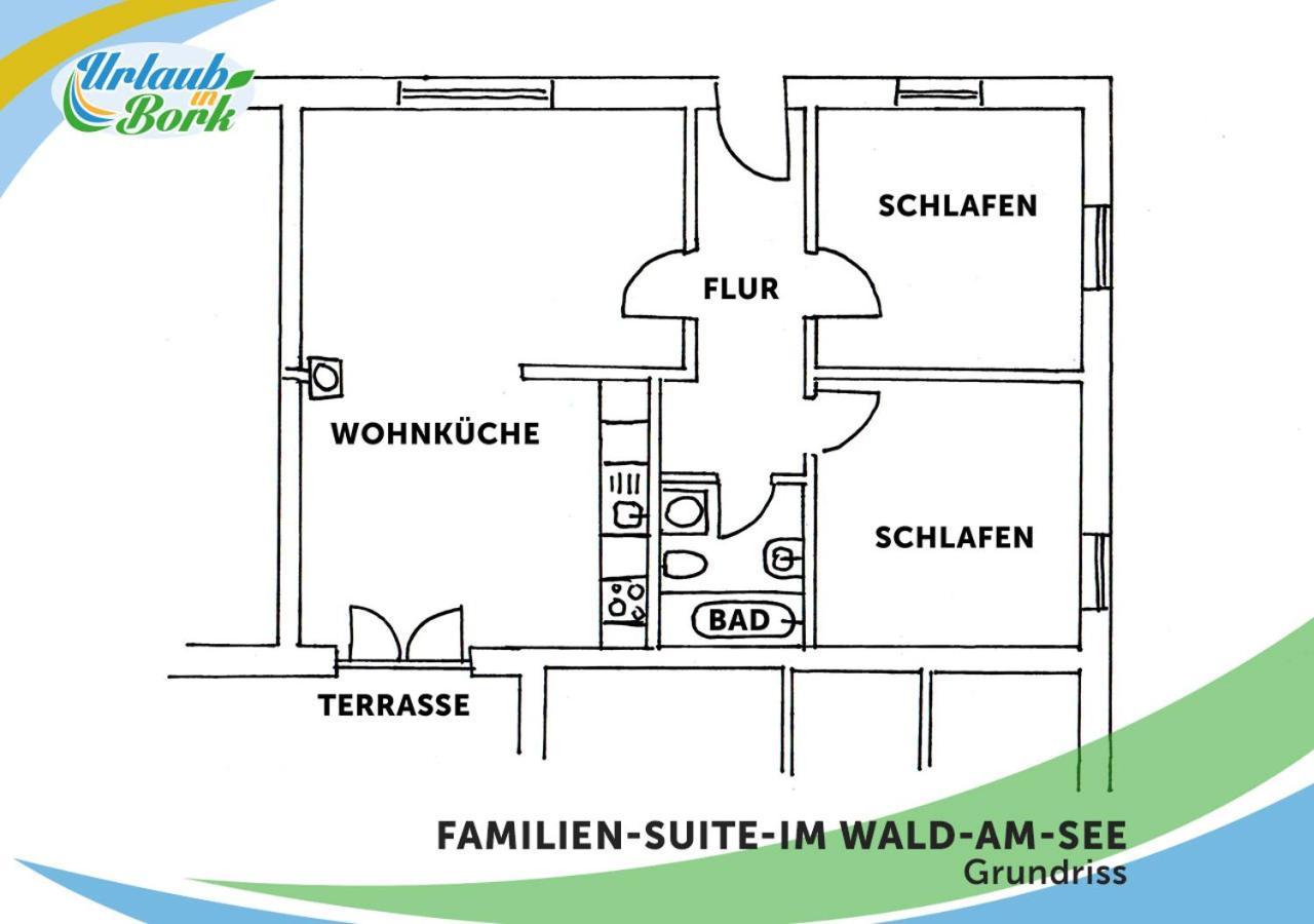 Familien-Suite-Im-Wald-Am-See Bork Exteriör bild