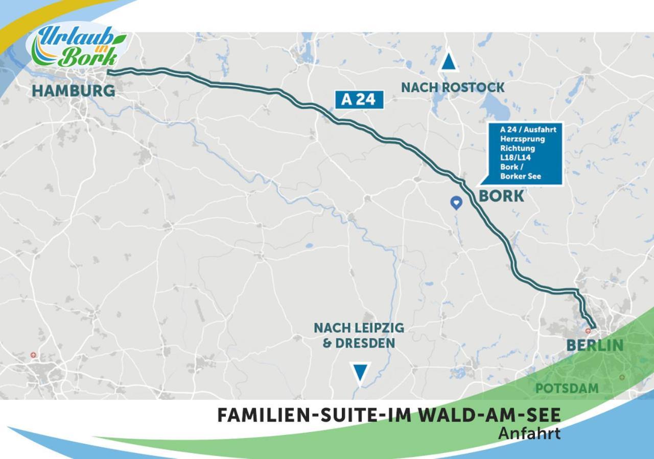 Familien-Suite-Im-Wald-Am-See Bork Exteriör bild