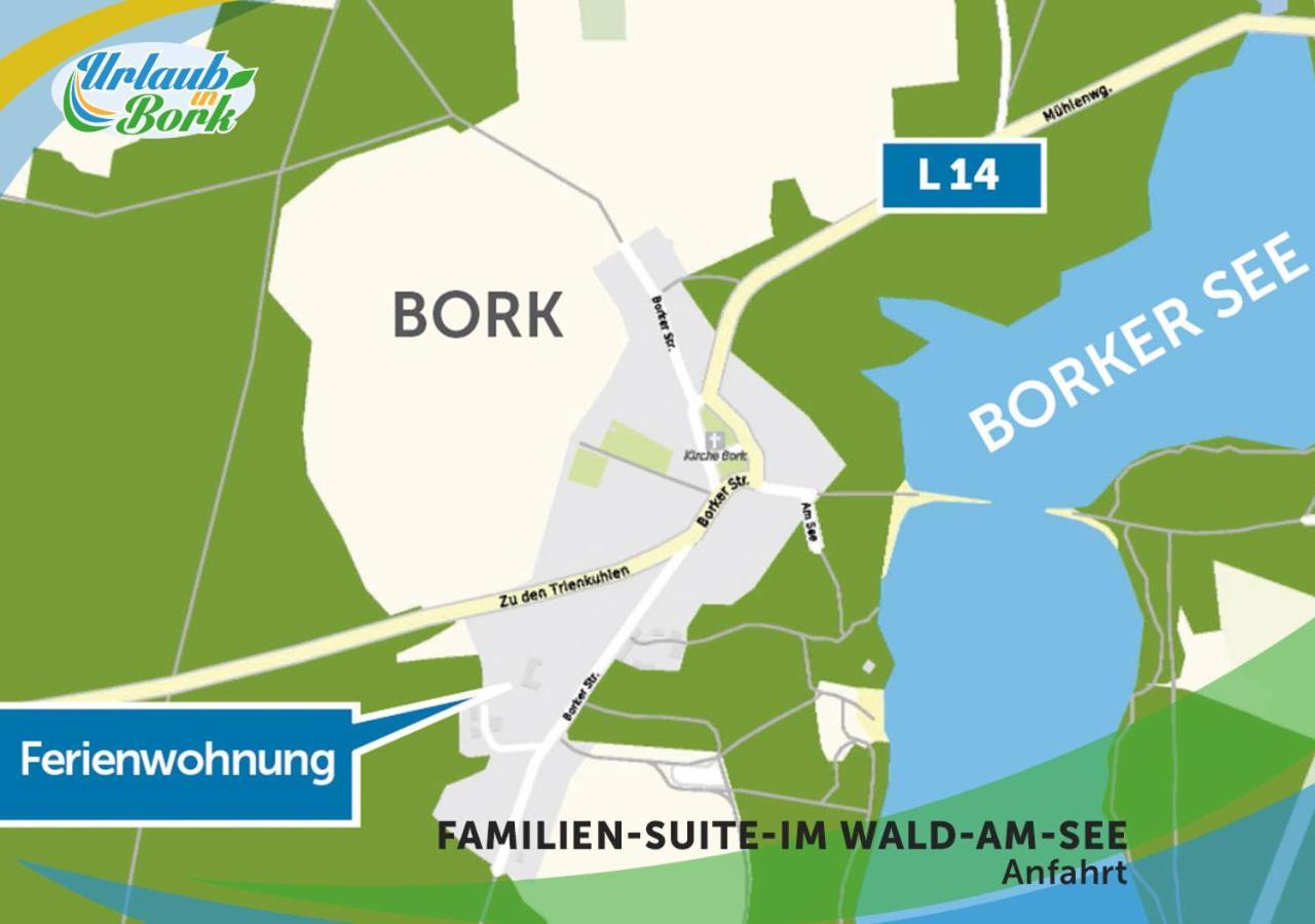 Familien-Suite-Im-Wald-Am-See Bork Exteriör bild
